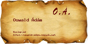 Oswald Ádám névjegykártya